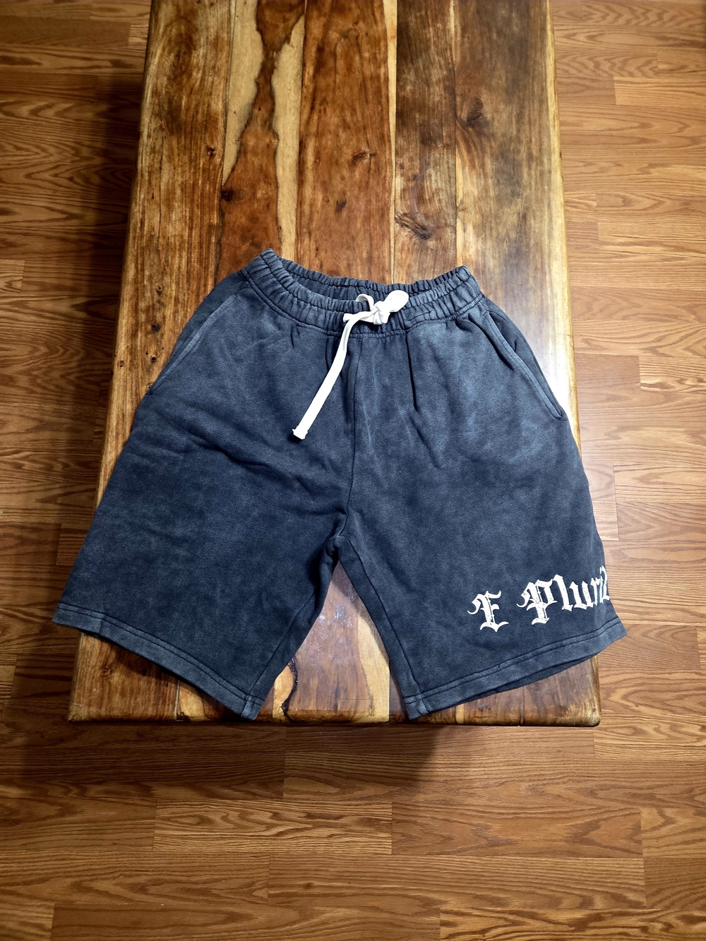 Godspeed Men's Charcoal Washed Drawstring Shorts